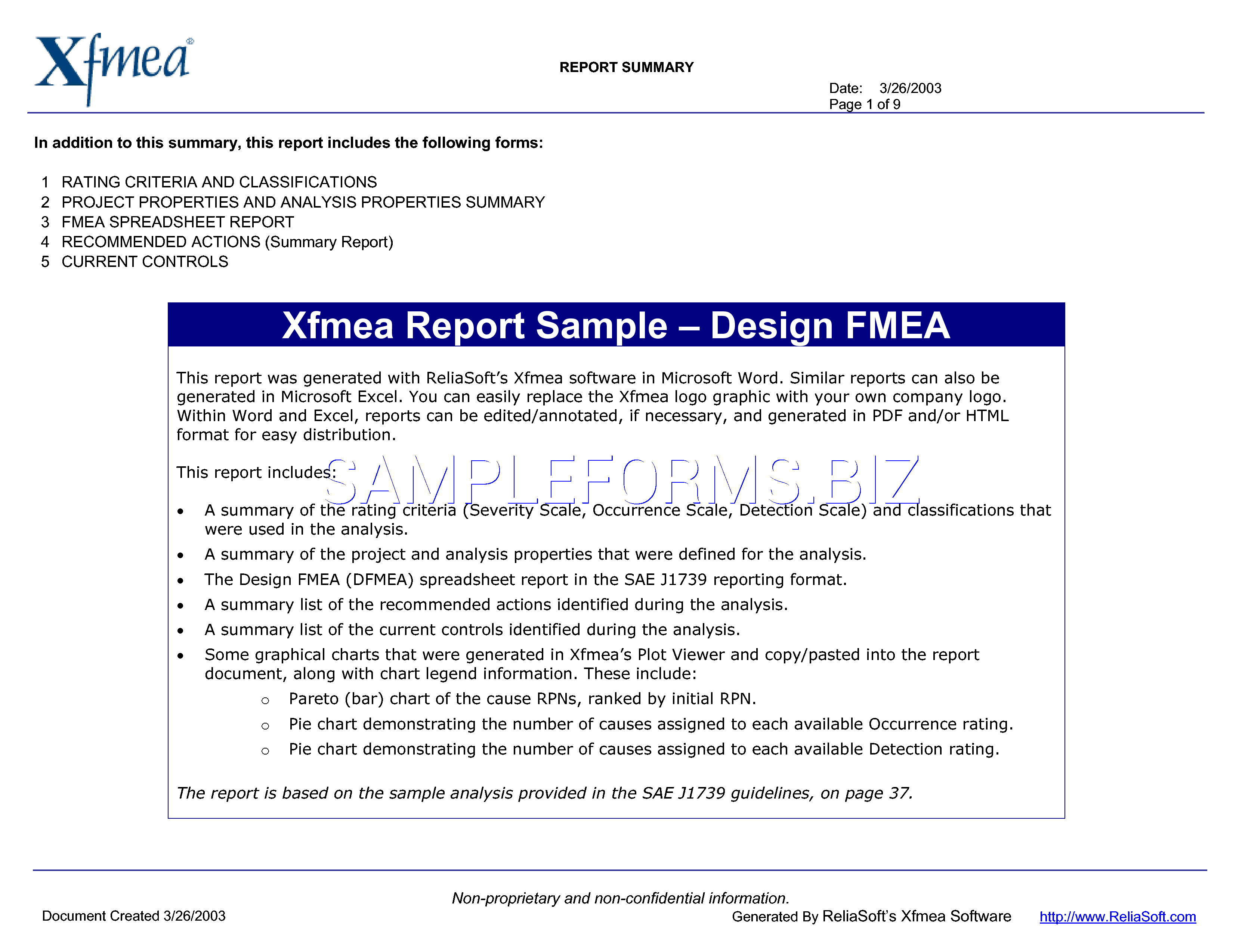 Preview free downloadable Automotive Design FMEA Example in PDF (page 1)
